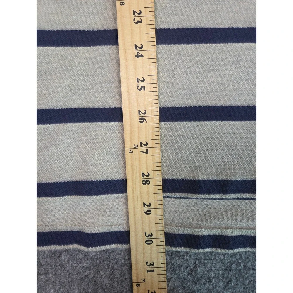 Polo Ralph Lauren Polo Shirt Mens XXL Grey Navy Blue Striped Short Sleeve Cotton
